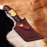 Handmade Damascus Steel Tanto Skinner Knife with Walnut Wood Handle-Fixed Blade Camping Tracker Knife HSHK-119  Himalayan steel