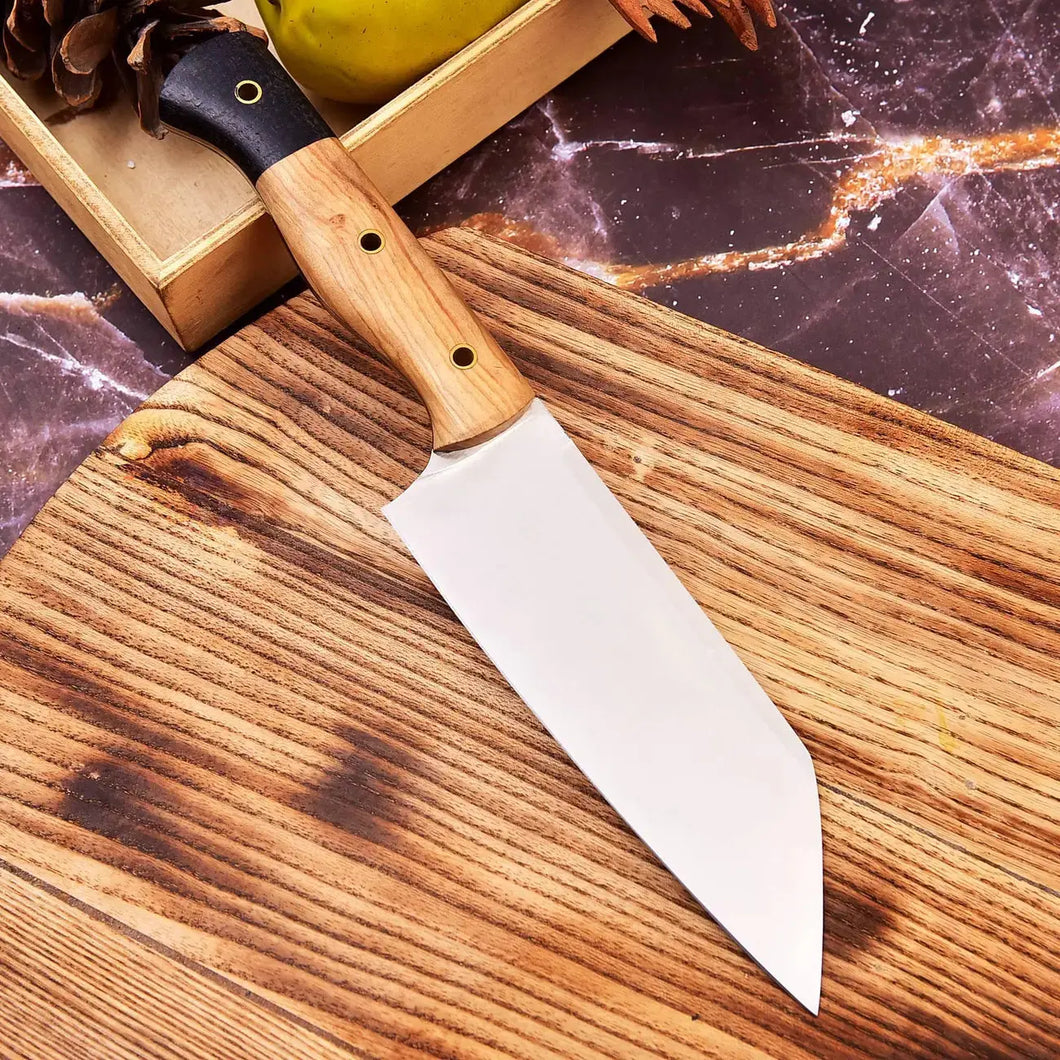 11’’ Custom Handmade Forged Professional Chef Knife with Olive Wood and Micarta Handle- Best Gifting Knife HSCK-509  Himalayan steel