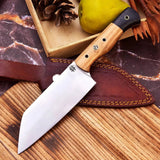 11’’ Custom Handmade Forged Professional Chef Knife with Olive Wood and Micarta Handle- Best Gifting Knife HSCK-509  Himalayan steel