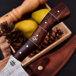 13’’ Handmade Damascus Steel Chefs Knife With Walnut Wood and G10 Handle-Japanese Chef Knife HSCK-508  Himalayan steel