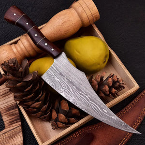 13’’ Handmade Damascus Steel Chefs Knife With Walnut Wood and G10 Handle-Japanese Chef Knife HSCK-508  Himalayan steel