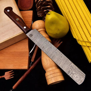 13" Handmade Forged Damascus Steel Fishing Knife With Walnut Handle-Japanese Chef Knife HSCK-502  Himalayan steel