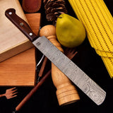 13" Handmade Forged Damascus Steel Fishing Knife With Walnut Handle-Japanese Chef Knife HSCK-502  Himalayan steel