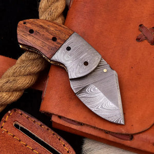 Custom Handmade Damascus Steel Folding Pocket Knife-Camping Folding Blade HSFK-4021  Himalayan steel