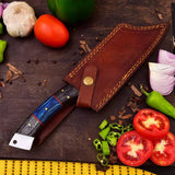 Custom Handmade Forged Damascus Steel Skinner Knife-Full Tang Cleaver Knife HSHK-120  Himalayan steel