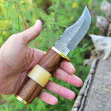 Custom Handmade Twist Damascus Steel Skinner Fishing Knife HSHK-103 - Himalayan steel