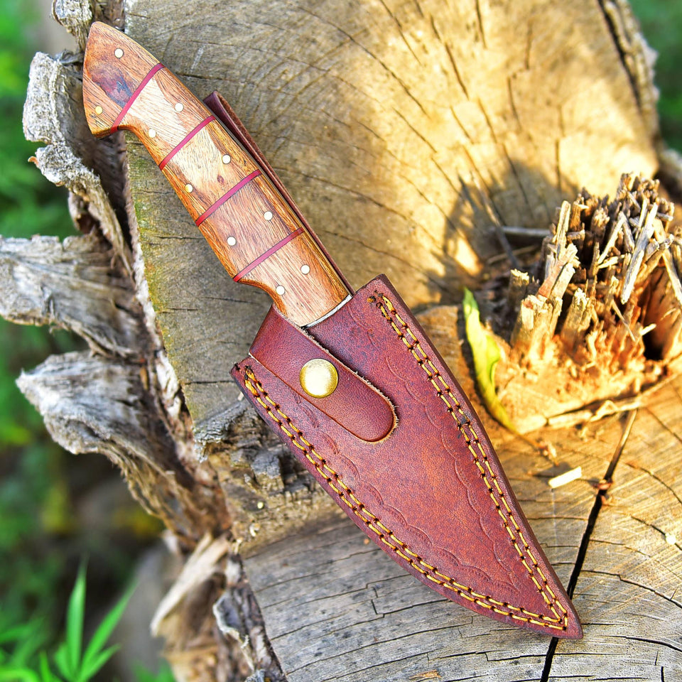 Fire-Fold Fishing Knife with Hard Wood Handle HSHK-122 - Himalayan steel