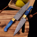 Exquisite Chef Knife Damascus 2 pieces Chef Knife Set HSKK-2014 - Himalayan steel