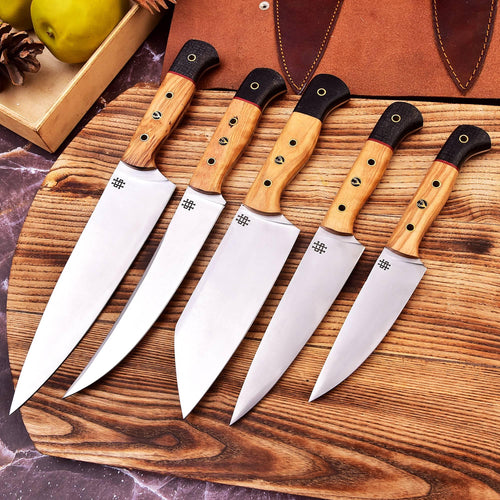 Artisanal Elegance 5-Piece J2 Steel Chef Knife Set HSKK-2011 - Himalayan steel