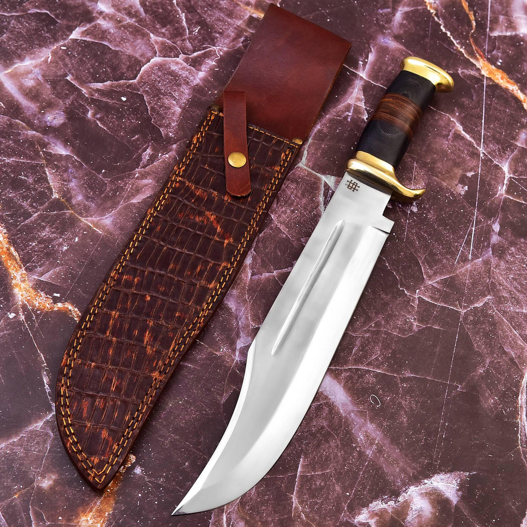 Custom Handmade J2 Steel Crocodile Dundee Camping Knife HSHK-106 - Himalayan steel