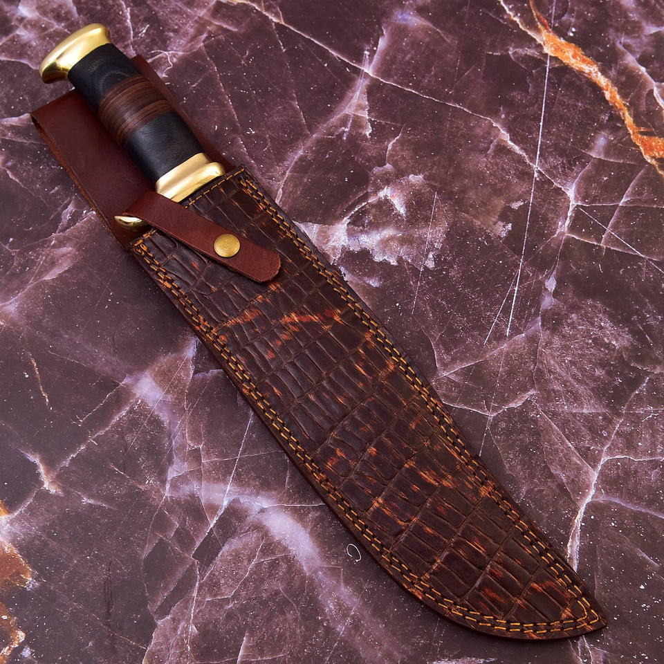 Custom Handmade J2 Steel Crocodile Dundee Camping Knife HSHK-106 - Himalayan steel