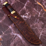 Handmade D2 Steel Crocodile Dundee Camping Knife-Fixed Blade Bowie Hunting Knife HSHK-106  Himalayan steel