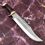 Handmade D2 Steel Crocodile Dundee Camping Knife-Fixed Blade Bowie Hunting Knife HSHK-106  Himalayan steel