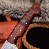 Handmade Damascus Steel Hunting Skinner Knife with Walnut Wood Handle-Fixed Blade Camping Knife HSHK-121  Himalayan steel