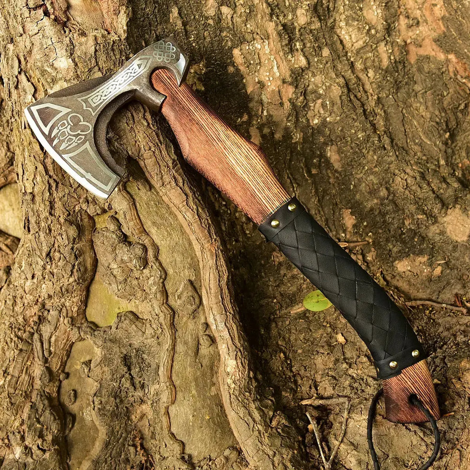 Premium Handmade Forged High Carbon Steel Tomahawk Axe-Best Birthday & Anniversary Gift For Him HSAX-303  Himalayan steel