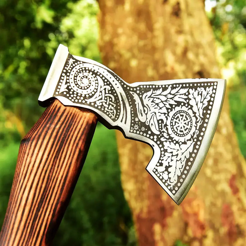 Premium Handmade High Carbon Steel Tomahawk Axe-Best Gift For Birthday & Anniversary HSAX-312  Himalayan steel