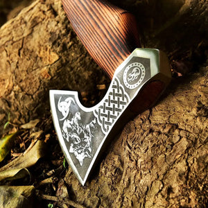 Ragnar Viking Battle Axe-Handmade High Carbon Steel Tomahawk Viking Axe HSAX-314  Himalayan steel