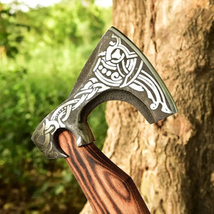 Viking Axe-Handmade High Carbon Steel Tomahawk Axe-Birthday Anniversary Xmas Wedding Gift HSAX-302  Himalayan steel