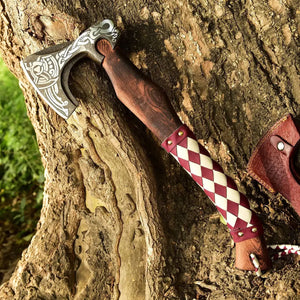 Viking Axe-Handmade High Carbon Steel Tomahawk Axe-Birthday Anniversary Xmas Wedding Gift HSAX-302  Himalayan steel